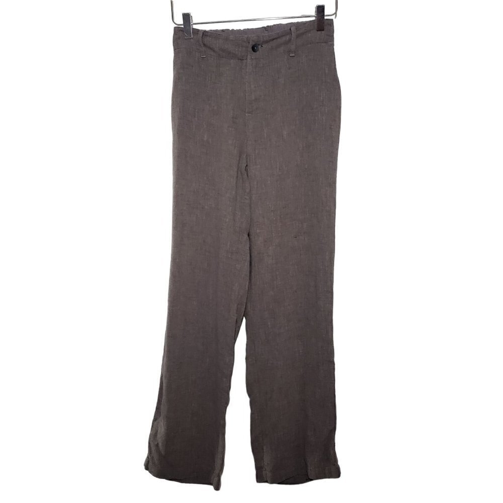 Carbon 2 Cobalt Pants Lyocell Linen Gray Straight Leg Womens 4